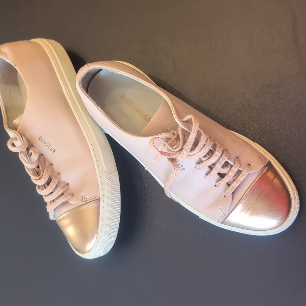 Gently worn Alex Arigato shoes in pink/rose gold cap toe size 7.5 UD , 38EU.